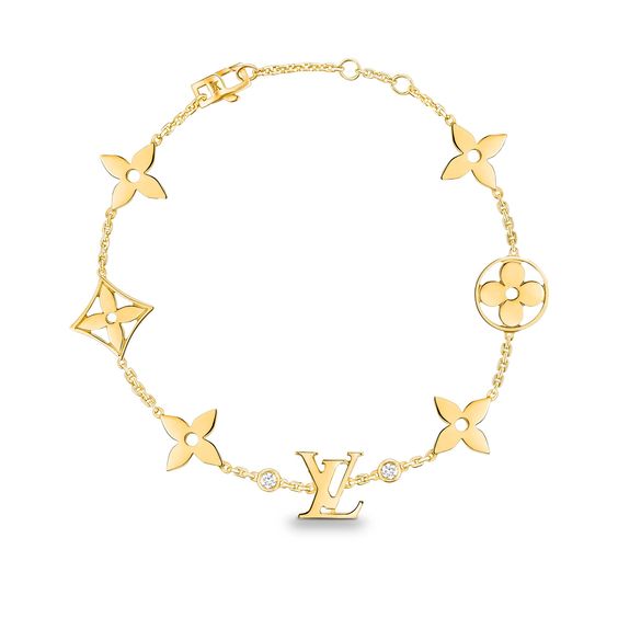 [Stars Jewelry]STAR AND SUN 7 MOTIFS GOLD BRACELET