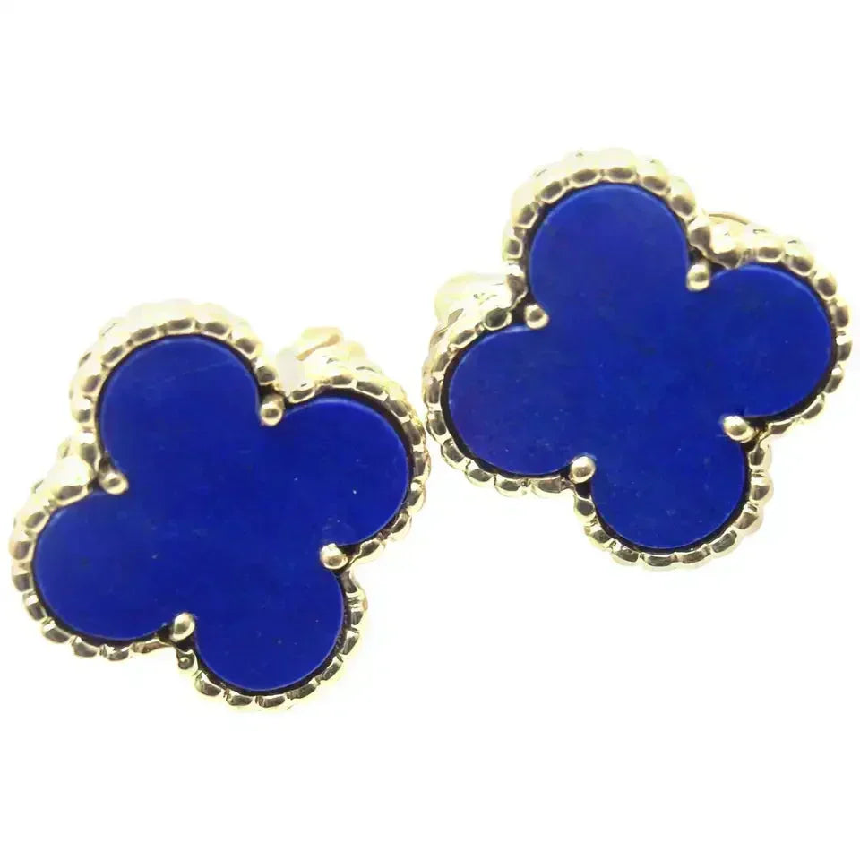 [Stars Jewelry]CLOVER MINI 9.5MM TURQUOISE EARRINGS