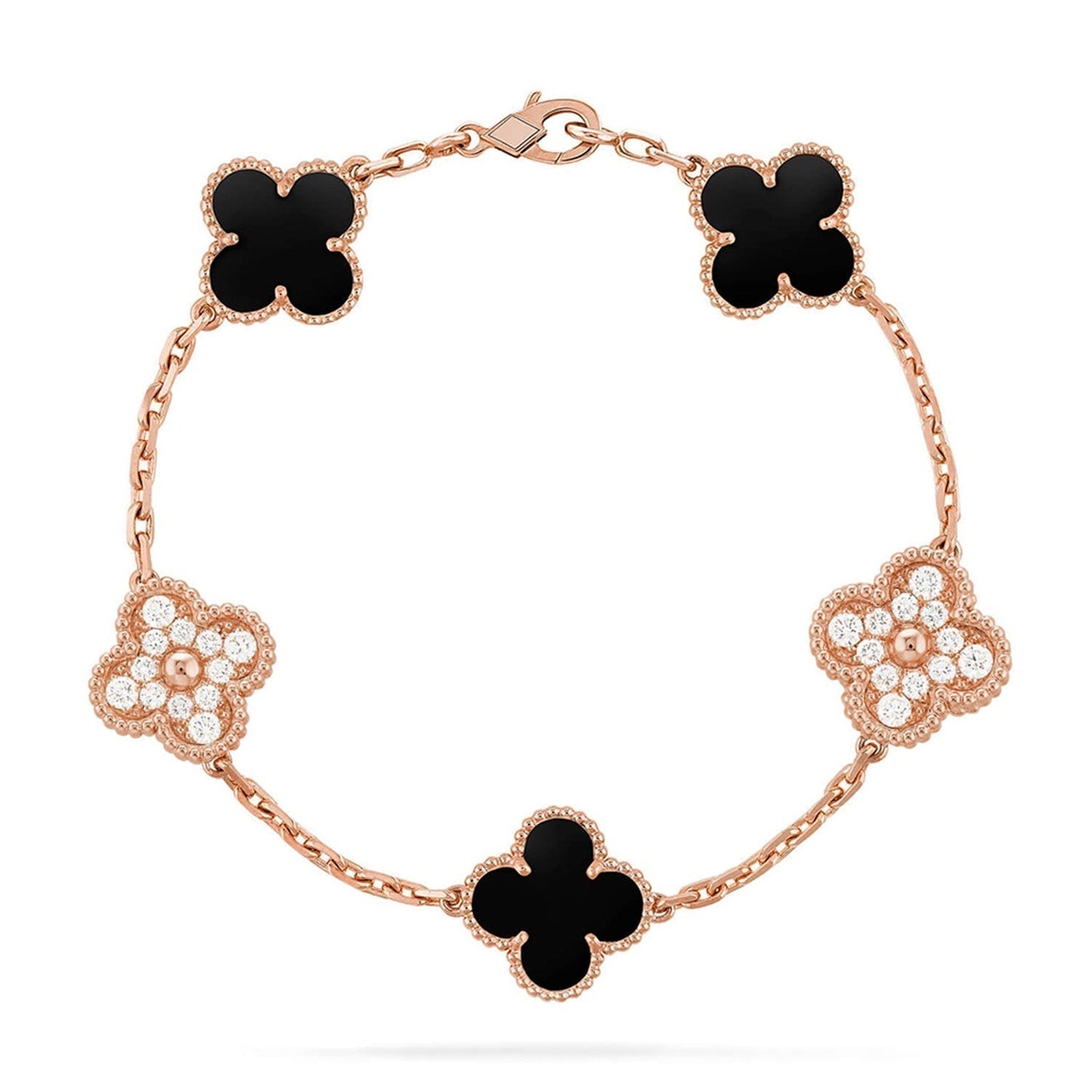 [Stars Jewelry] CLOVER 5 MOTIF ONYXS BRACELET COLLECTION