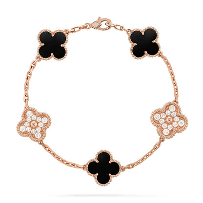 [Stars Jewelry] CLOVER 5 MOTIF ONYXS BRACELET COLLECTION