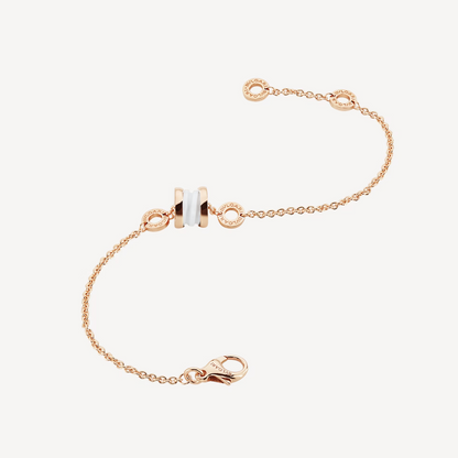 [Stars Jewelry]ZERO 1 SOFT PINK GOLD AND WHITE CERAMIC BRACELET