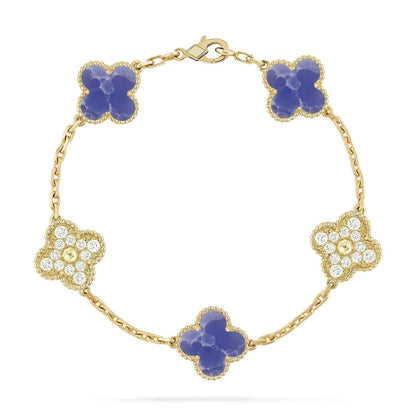 [Stars Jewelry]CLOVER 5 MOTIF BLUE VEINS BRACELET COLLECTION
