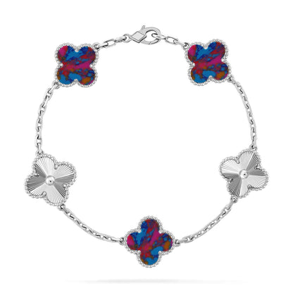 [Stars Jewelry]CLOVER 5 MOTIF COLOR GEMSTONES BRACELET COLLECTION