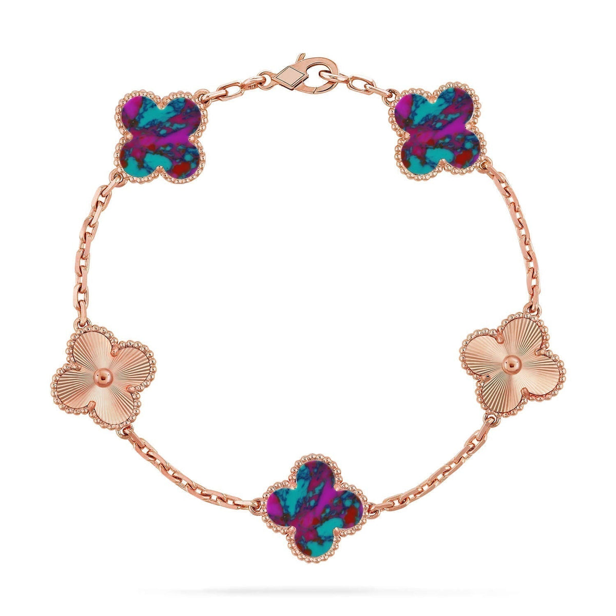 [Stars Jewelry]CLOVER 5 MOTIF COLOR GEMSTONES BRACELET COLLECTION