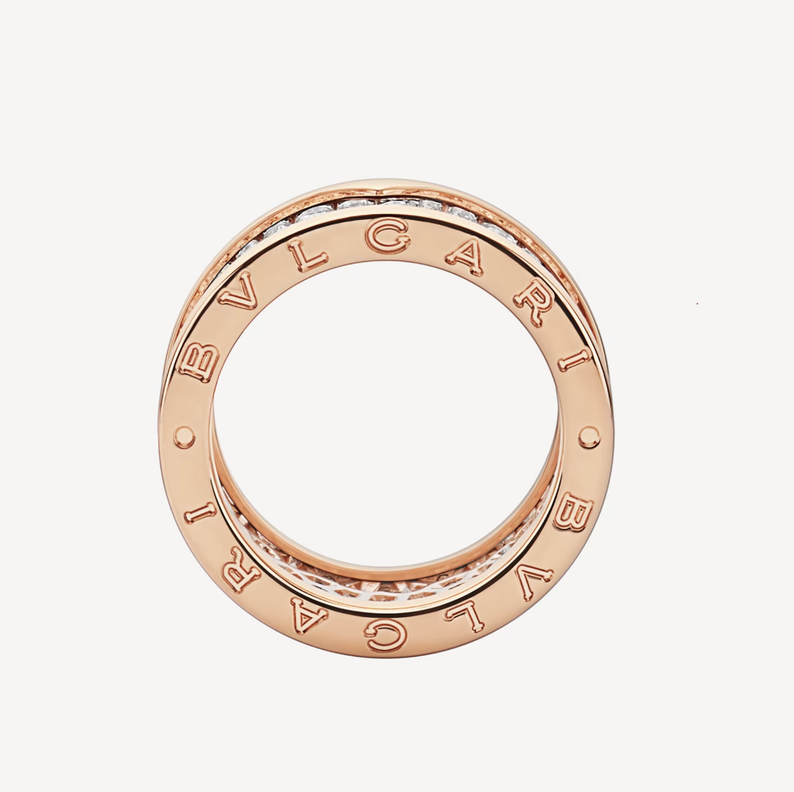 [Stars Jewelry]ZERO 1 WITH PAVED DIAMONDS ON THE SPIRAL RING