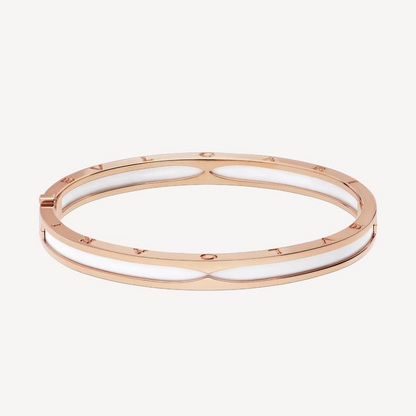 [Stars Jewelry]ZERO 1 PINK GOLD WITH WHITE CERAMIC BRACELET