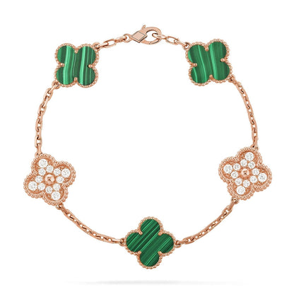 [Stars Jewelry] CLOVER 5 MOTIF MALACHITE BRACELET COLLECTION