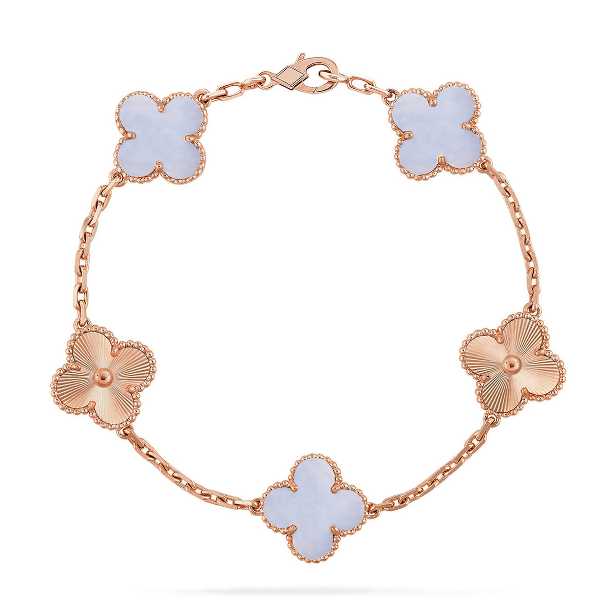 [Stars Jewelry] CLOVER 5 MOTIF PURPLE CHALCEDONY BRACELET COLLECTION