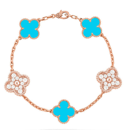 [Stars Jewelry] CLOVER 5 MOTIF TURQUOISE BRACELET COLLECTION