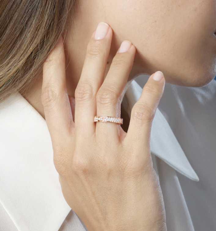 [Stars Jewelry]ALLIANCE LIENS VIDENCE PAVED DIAMOND 4MM RING