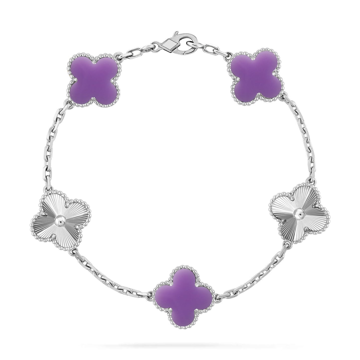 [Stars Jewelry]CLOVER 5 MOTIF LIGHT PURPLE BRACELET COLLECTION