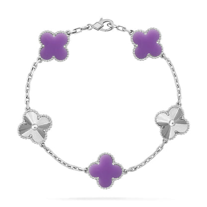[Stars Jewelry]CLOVER 5 MOTIF LIGHT PURPLE BRACELET COLLECTION
