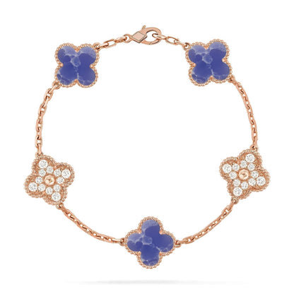[Stars Jewelry]CLOVER 5 MOTIF BLUE VEINS BRACELET COLLECTION