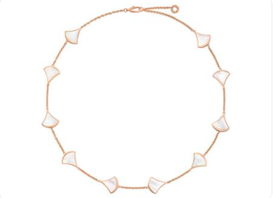 [Stars Jewelry]BVLGARI 10-Motif White Mother-of-Pearl Necklace