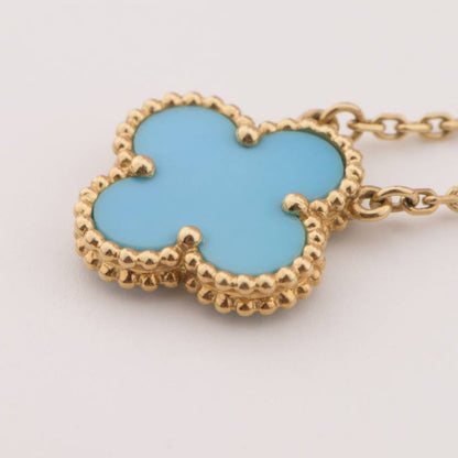 [Stars Jewelry]CLOVER 15MM VINTAGE TURQUOISE NECKLACE