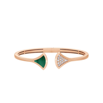 [Stars Jewelry]DREAM BRACELET OPEN MALACHITE PINK GOLD