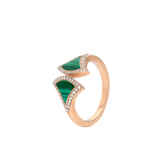 [Stars Jewelry]DREAM MALACHITE DIAMOND OPEN RING
