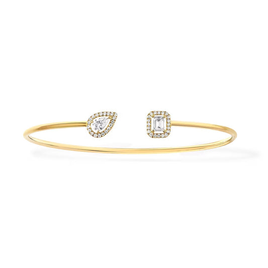 [Stars Jewelry]JONC FLEX MY TWIN TOI & MOI SILVER DIAMOND BRACELET