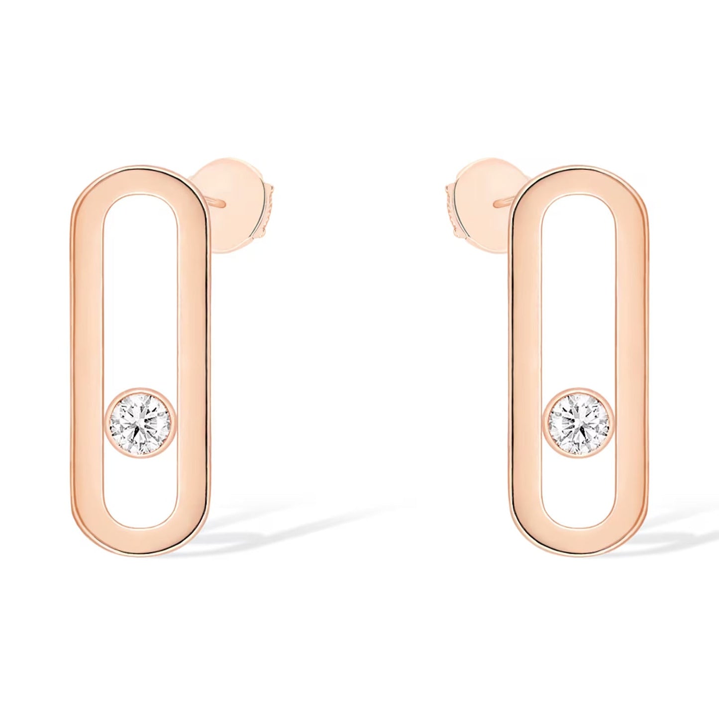 [Stars Jewelry]MOVE UNO SMALL 1 DIAMOND EARRINGS
