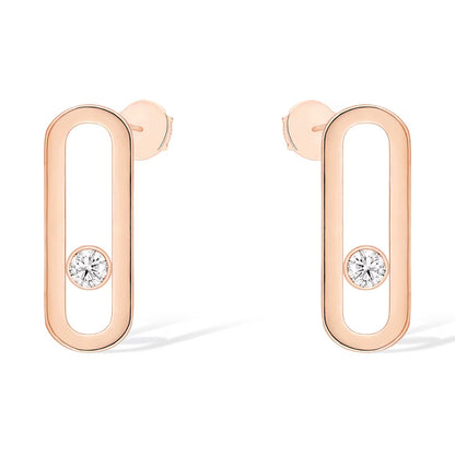 [Stars Jewelry]MOVE UNO SMALL 1 DIAMOND EARRINGS
