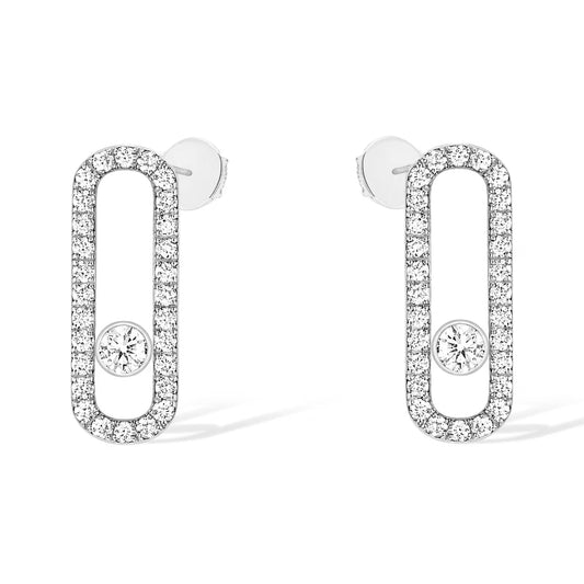 [Stars Jewelry]MOVE UNO STUD DIAMOND PAVED EARRINGS