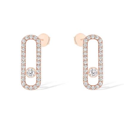 [Stars Jewelry]MOVE UNO STUD DIAMOND PAVED EARRINGS