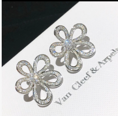 [Stars Jewelry]Flowerlace Diamond Pavé Earrings