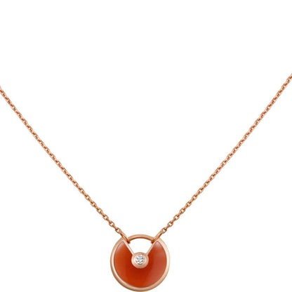 [Stars Jewelry]AMULETTE GOLD CARNELIAN ONYX NECKLACE