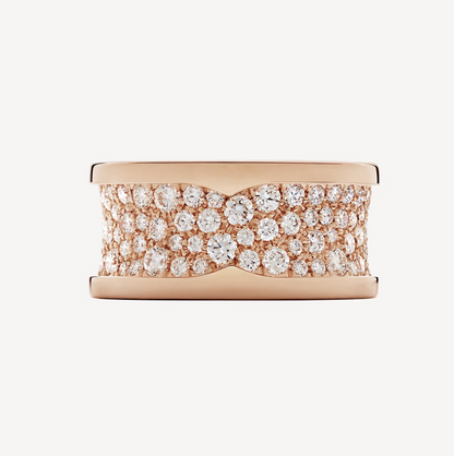 [Stars Jewelry]ZERO 1 WITH PAVED DIAMONDS ON THE SPIRAL RING