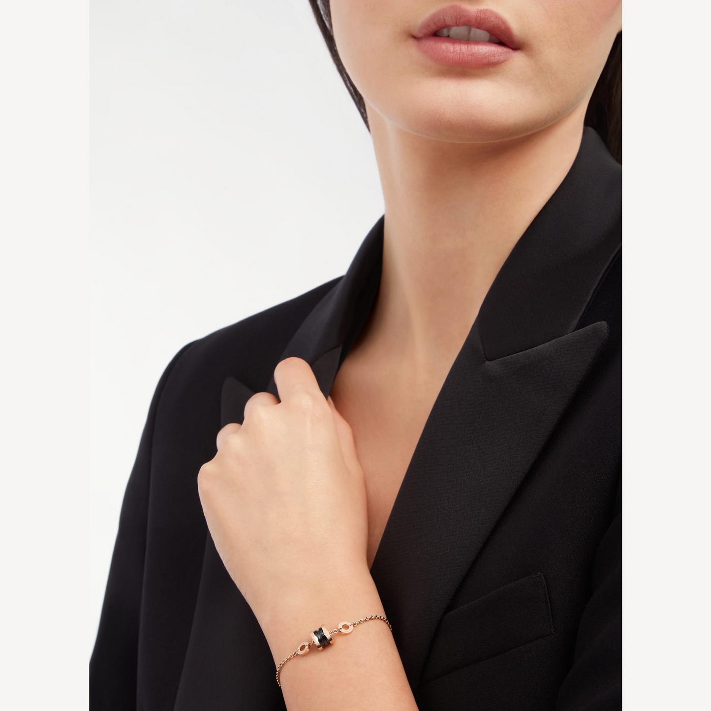 [Stars Jewelry]ZERO 1 SOFT PINK GOLD AND BLACK CERAMIC BRACELET