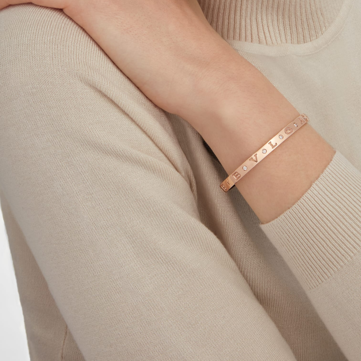 [Stars Jewelry]ZERO 1 PINK GOLD 12 DIAMONDS BRACELET