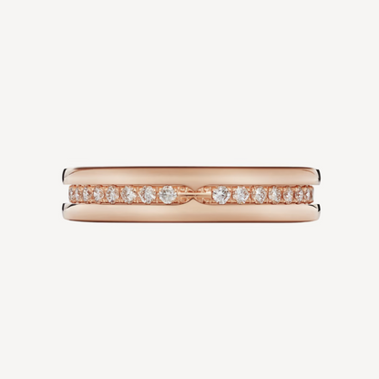 [Stars Jewelry]ZERO 1 ONE-BAND PAVED DIAMONDS ON THE SPIRAL RING