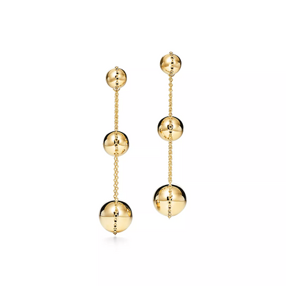 [Stellar jewels]TRIPLE DROP GOLD EARRINGS