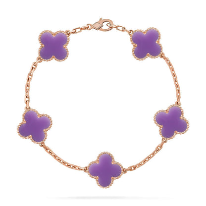 [Stars Jewelry]CLOVER 5 MOTIF LIGHT PURPLE BRACELET COLLECTION