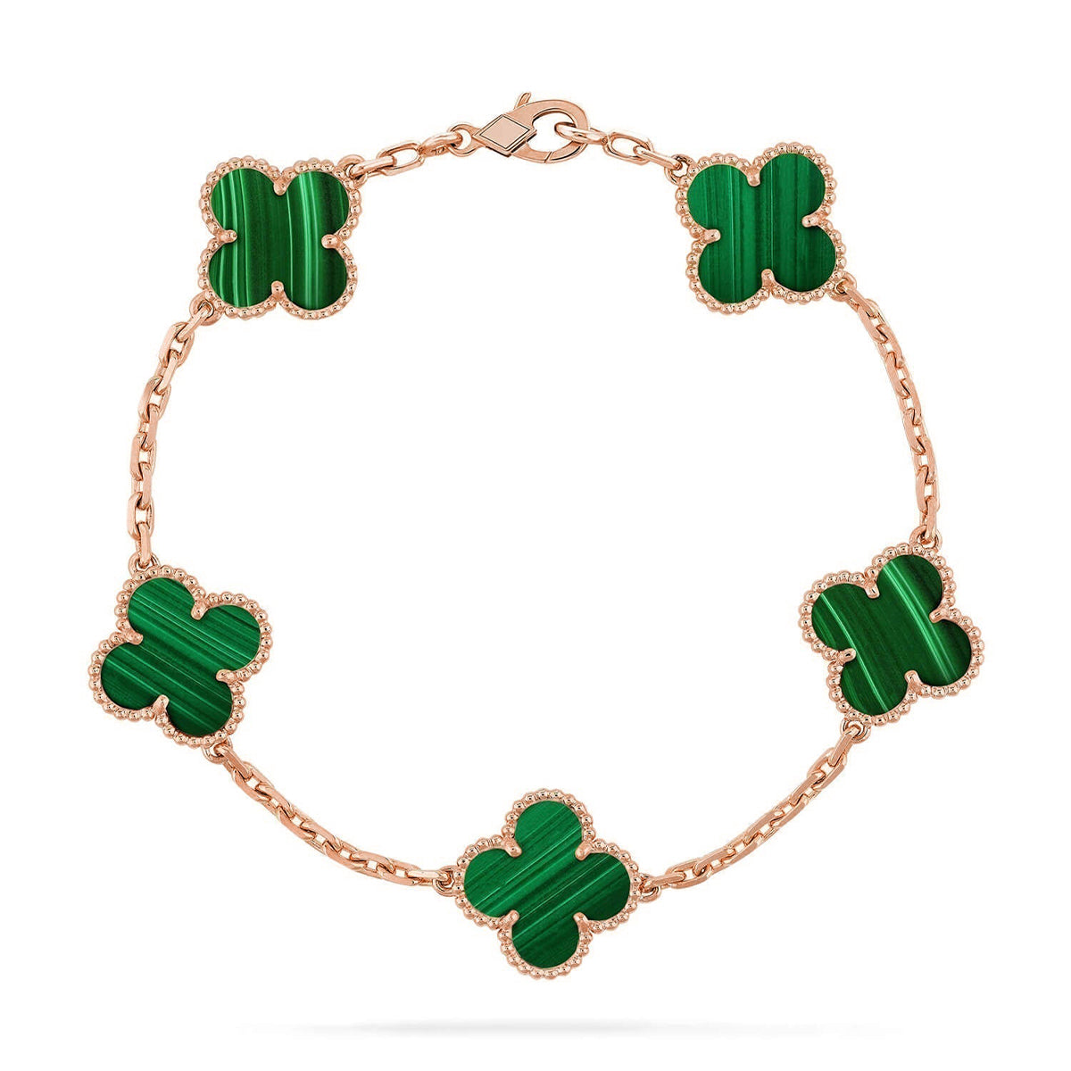 [Stars Jewelry] CLOVER 5 MOTIF MALACHITE BRACELET COLLECTION