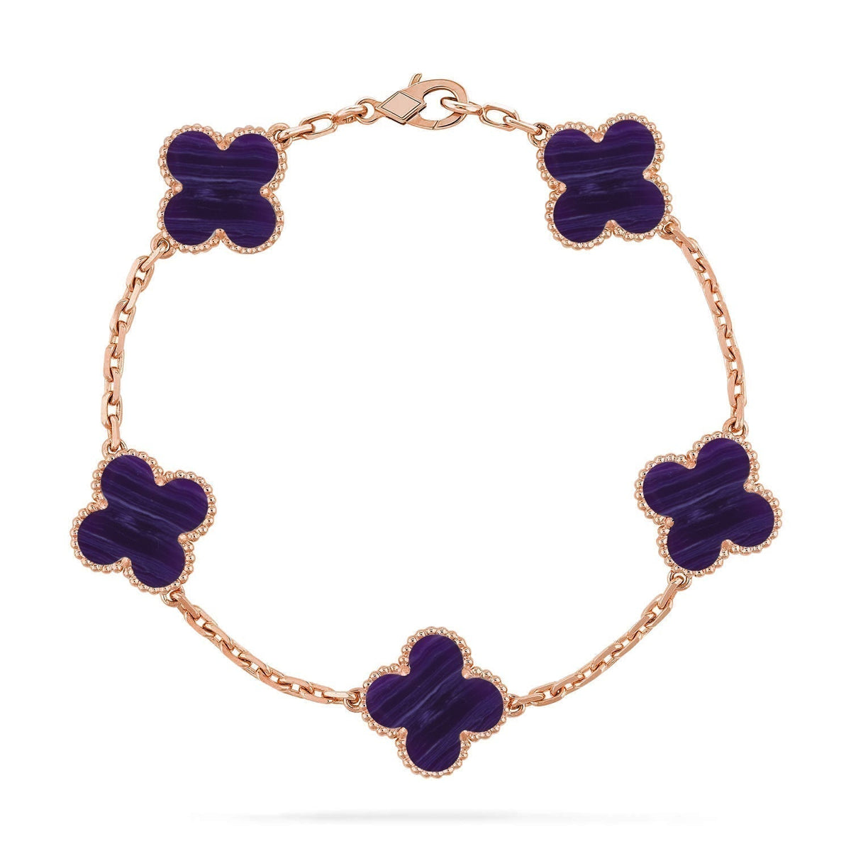[Stars Jewelry]CLOVER 5 MOTIF PURPLE STRIPES BRACELET COLLECTION