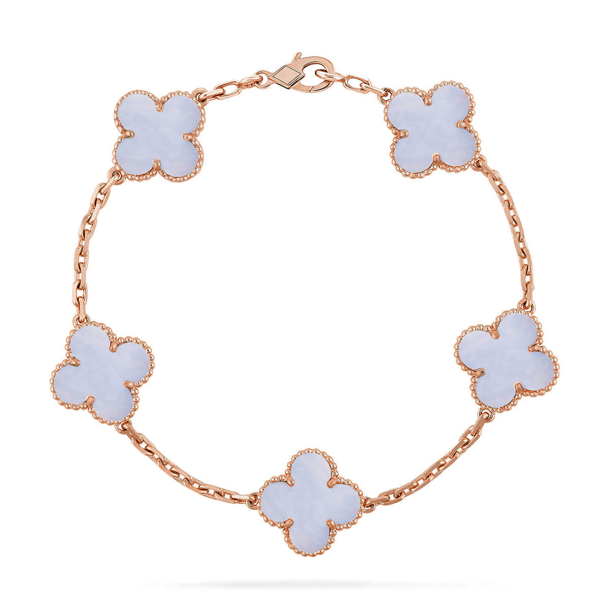 [Stars Jewelry] CLOVER 5 MOTIF PURPLE CHALCEDONY BRACELET COLLECTION