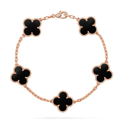 [Stars Jewelry] CLOVER 5 MOTIF ONYXS BRACELET COLLECTION