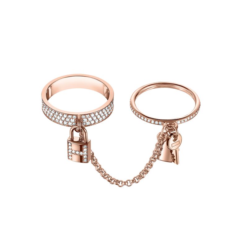 [Stars Jewelry]HM KELLY CLOCHETTE DOUBLE RING IN  WITH DIAMONDS