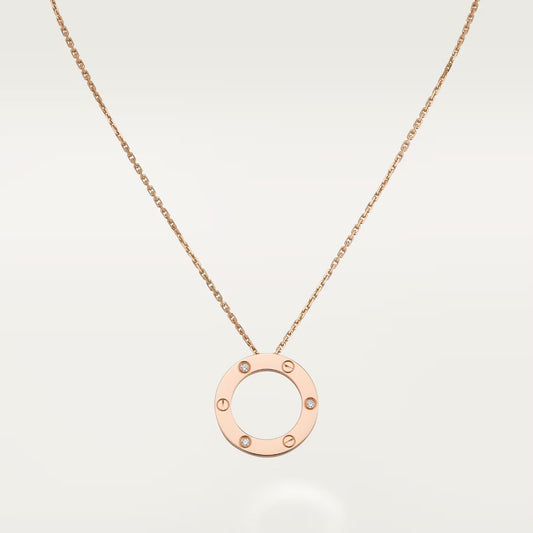 [Stars Jewelry]LOVE NECKLACE 16MM 3 DIAMONDS