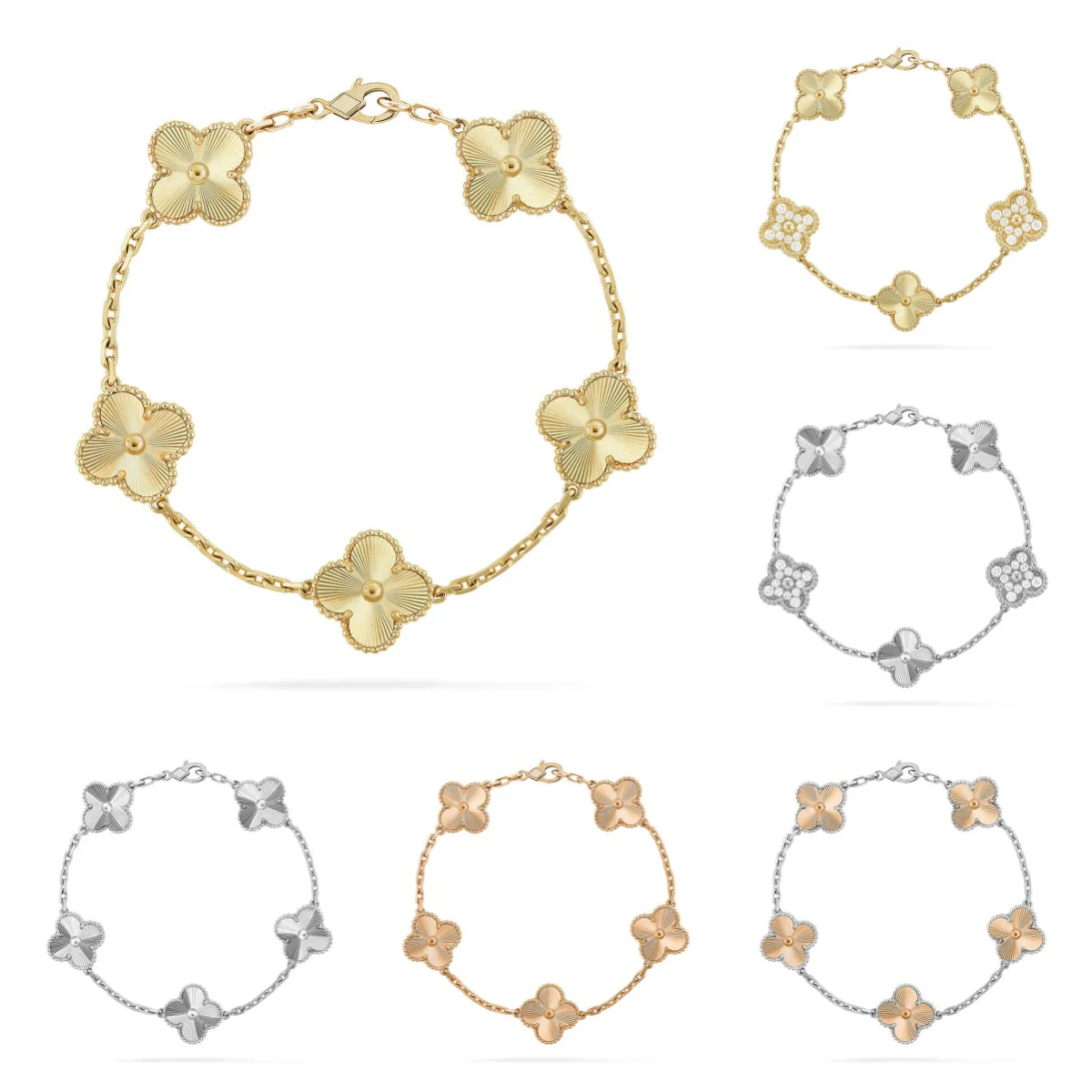[Stars Jewelry] CLOVER 5 MOTIF LASER BRACELET COLLECTION