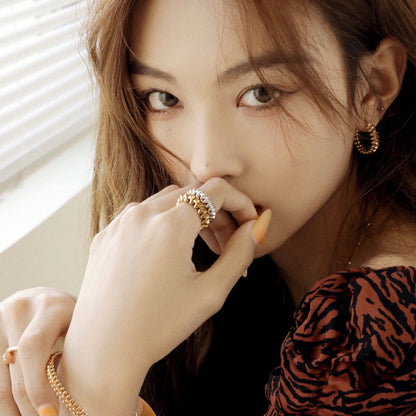[Stars Jewelry]CLASH SMALL HOOP EARRINGS