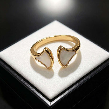 [Stars Jewelry]BVLGARI Double Fan Open-Faced Ring