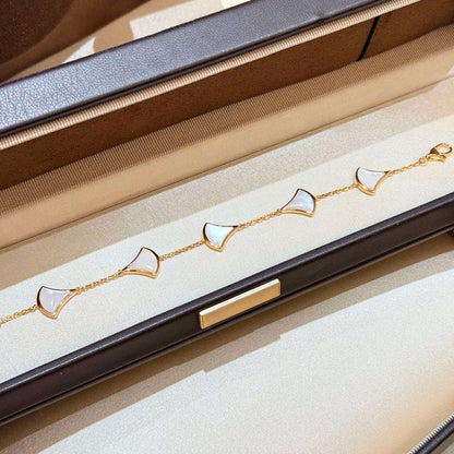 [Stars Jewelry]5-Motif White Mother-of-Pearl Bracelet