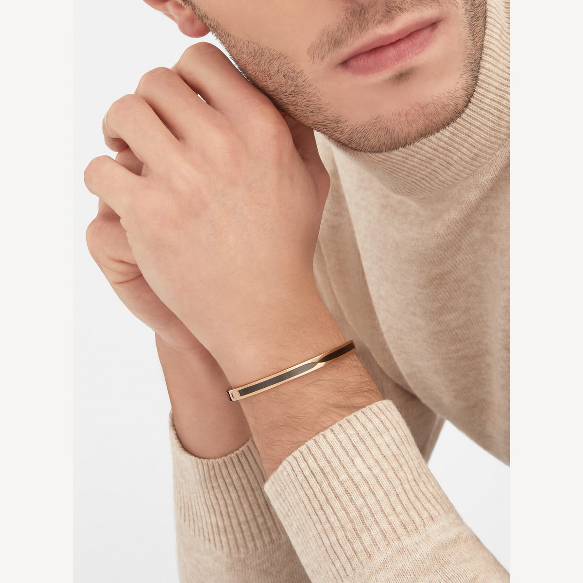 [Stars Jewelry]ZERO 1 PINK GOLD WITH BLACK CERAMIC BRACELET