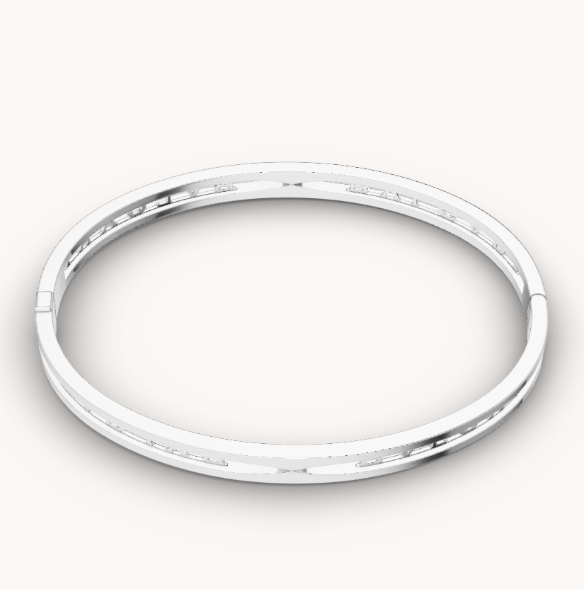 [Stars Jewelry]ZERO 1 SPIRAL LOGO SILVER BRACELET
