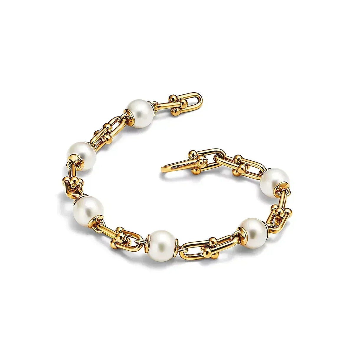 [Stellar jewels]LINK BRACELET GOLD WITH FRESHWATER PEARLS