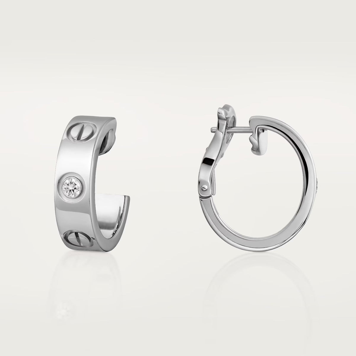 [Stars Jewelry]LOVE EARRINGS 5.7MM 2 DIAMONDS