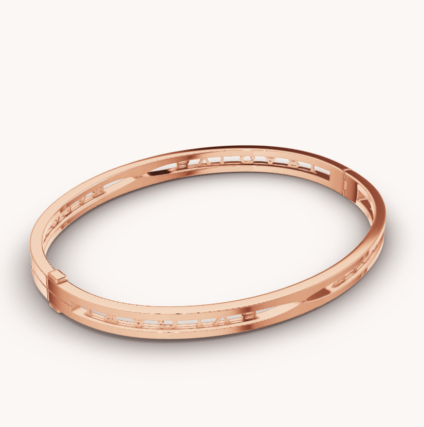 [Stars Jewelry]ZERO 1 SPIRAL LOGO PINK GOLD BRACELET