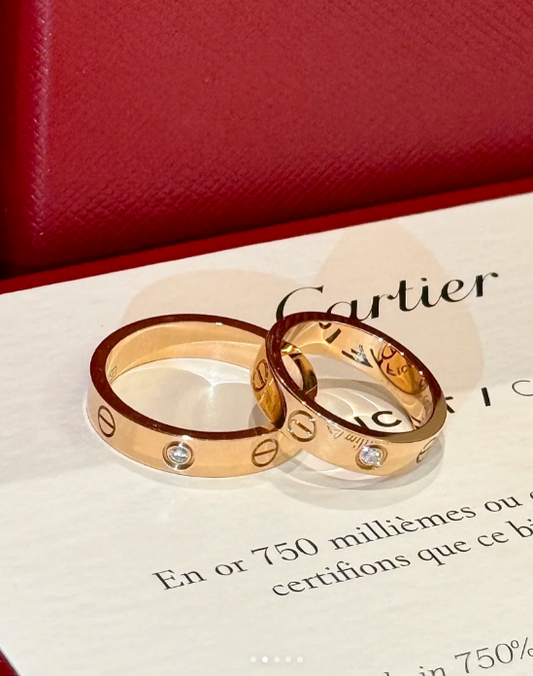 [Stars Jewelry]LOVE RING 4MM 1 DIAMOND
